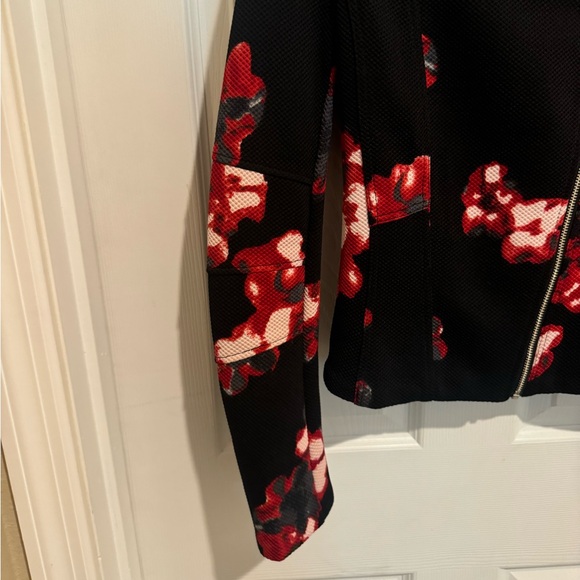 Black Rivet Women’s Black & Red Floral Jacket, X-Small, Bomber Style Jacket - Picture 6 of 13